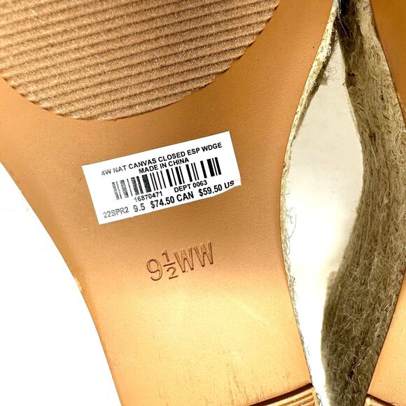 Torrid Size 9.5 WW Wedge White Espadrille Cottagecore Lace Up Ankle 4.5" Heel - Picture 9 of 10